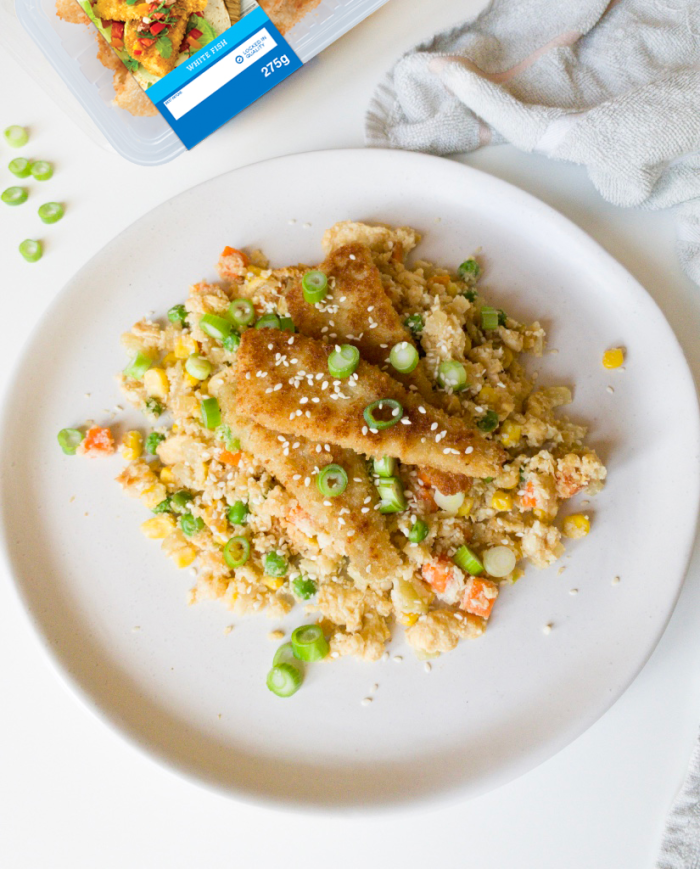 Crumbed Whiting with Cauliflower Fried Rice