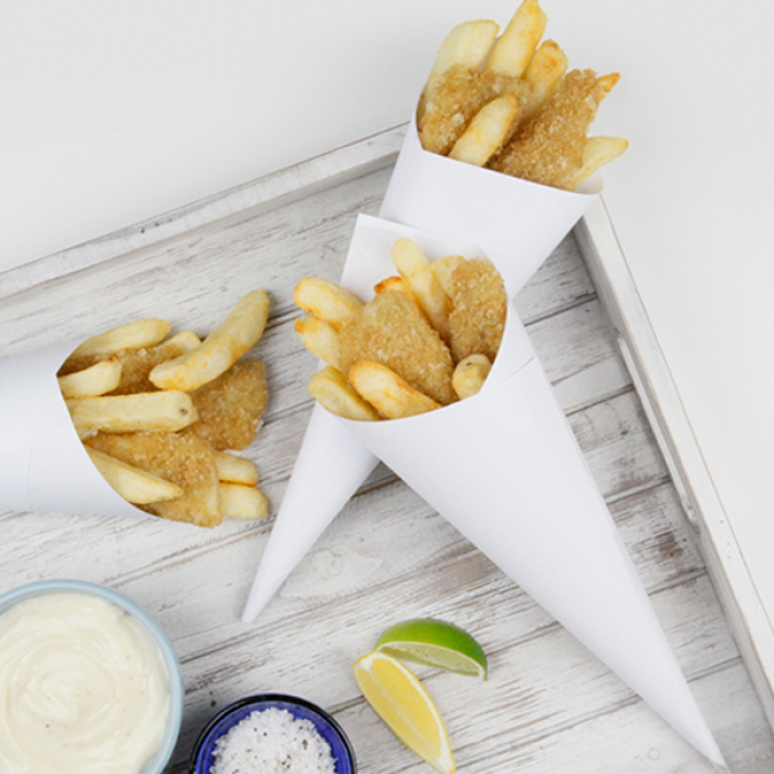 Crumbed Whiting & Chips Cones