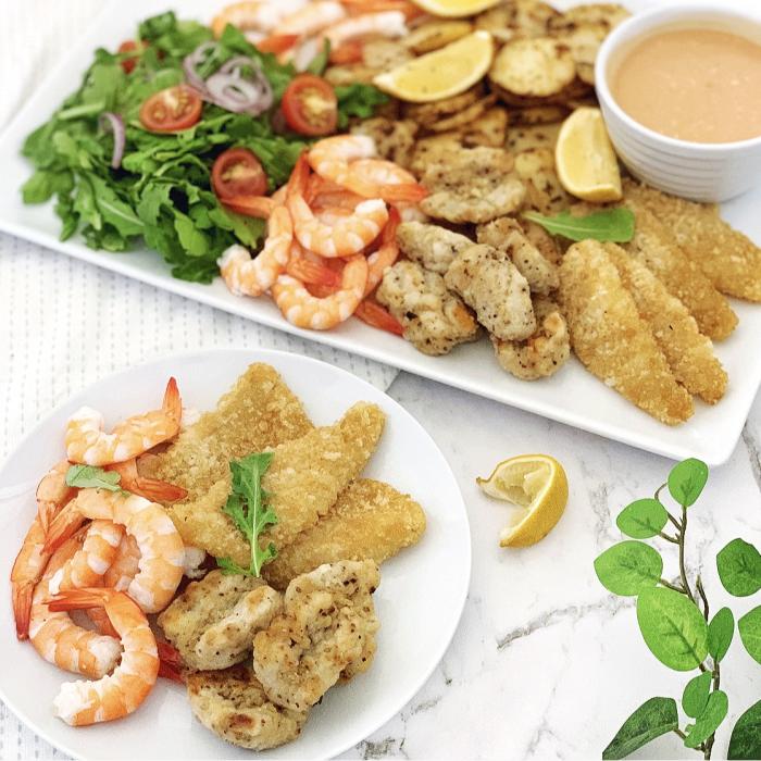 Seafood Platter with Sauce